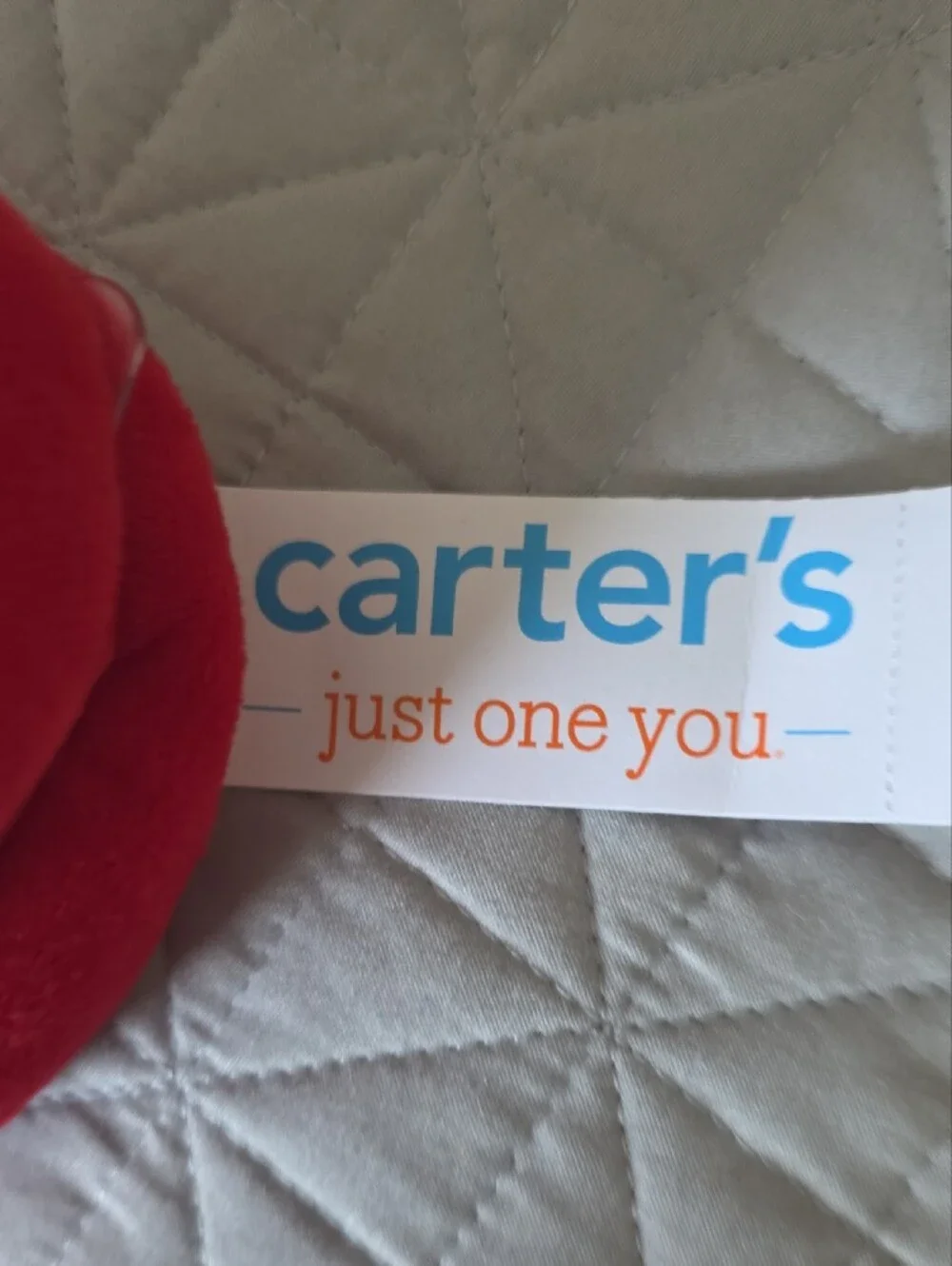 Carter's Red Santa Plush Slipper with White Faux-Fur Cuff